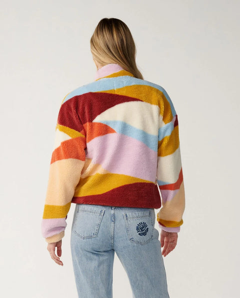 Retro Swell Standard Zip Through Polar Fleece - Rip Curl Sweatshirt Rip Curl