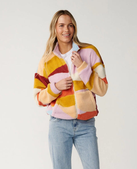Retro Swell Standard Zip Through Polar Fleece - Rip Curl Sweatshirt Rip Curl