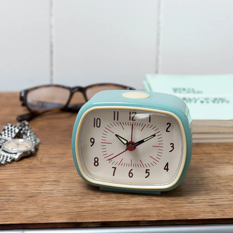 Retro alarm clock - Light blue