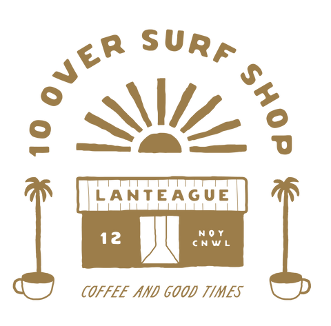 Lanteague - Unisex 10 Over Surf Premium T-Shirt - Black T-Shirt 10 Over Surf Shop   