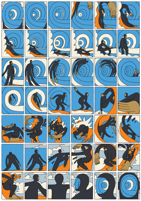 Zoned Out - Wavelength A2 Surf Poster