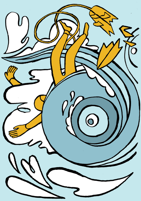 Wipeout - Wavelength A2 Surf Poster