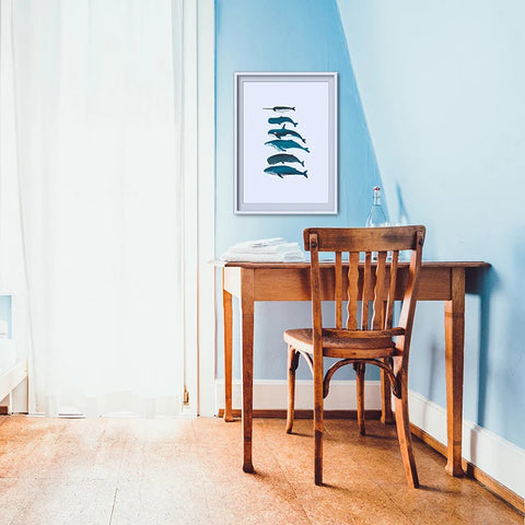 Whale Ocean Creatures Print Surf Print Single Fin Co.
