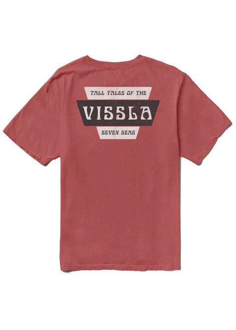 Stacks Premium Pocket Tee - Red Brick - Vissla T-Shirt VISSLA Small Red 