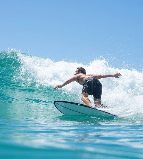 Vanquish - Carbon-Hybrid Fish Shortboard - 6'2 Grey White Surfboard Vanquish   