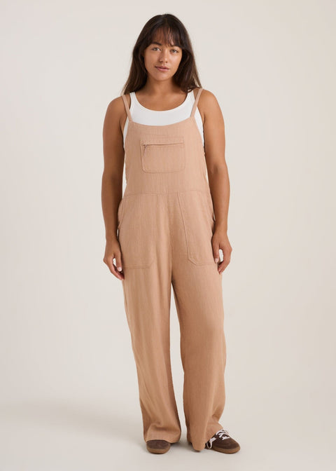 Roark Women's Overall Suit Daytrip - ROARK Jumpsuits Roark Mushroom Small