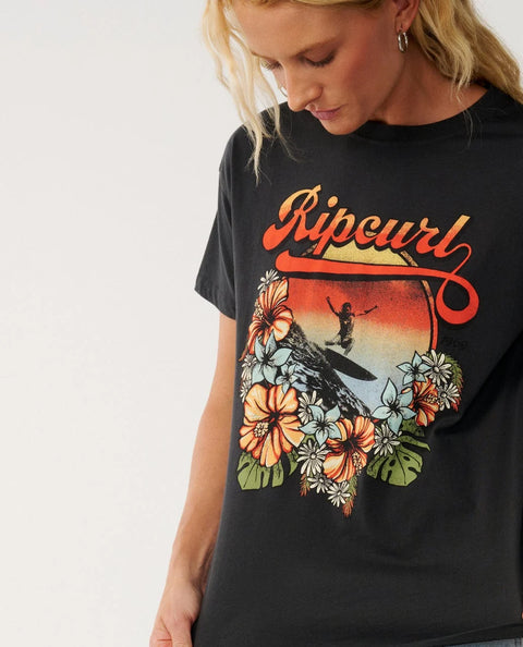 Wave Relaxed Tee - Rip Curl T-Shirts Rip Curl Extra extra small Black
