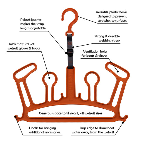 Wetsuit Hanger - C-Monsta V2 - Orange Wetsuits C-Monsta   