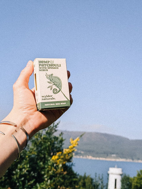 Wylder Naturals Natural Soap - Hemp & Patchouli with Spinach Scrub