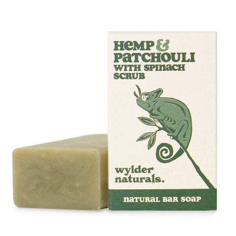 Wylder Naturals Natural Soap - Hemp & Patchouli with Spinach Scrub