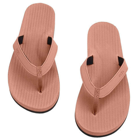 Indosole Womens Flip Flops - Essentials - Black/Rust/Lilac Flip Flops Indosole UK 3 Rust