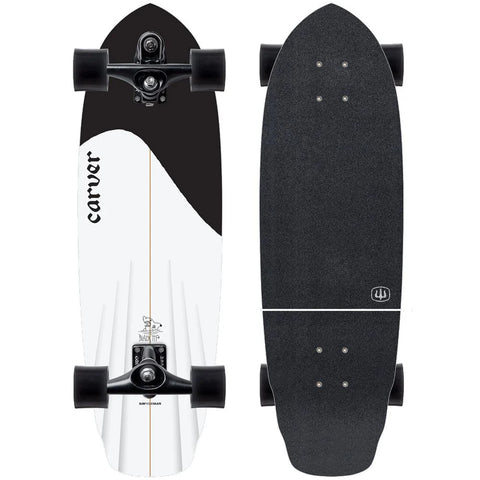 Carver Skateboard - 32.5" Black Tip - Coal  Satin C7