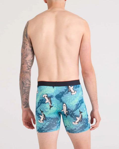 Saxx Underwear - Multi-Sport Performance Boxer - Hammerhead Camo-Aqua Boxers Saxx