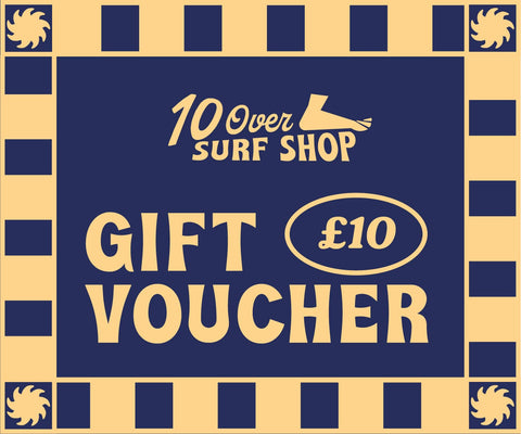 Surf Shop Gift Vouchers Gift Cards 10 Over Surf Shop £10  