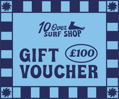Surf Shop Gift Vouchers Gift Cards 10 Over Surf Shop £100  