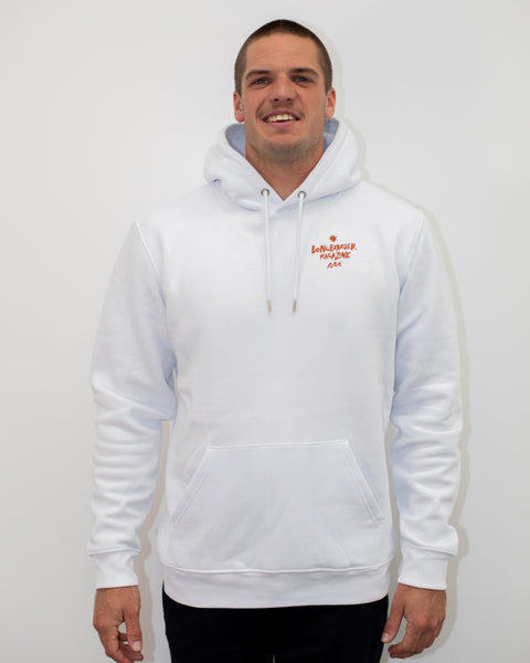 Good Times Longboarder Magazine Unisex Hoodie White Hoodie Longboarder Magazine   