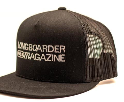 Longboarder Magazine Trucker Cap Cap Longboarder Magazine Black  