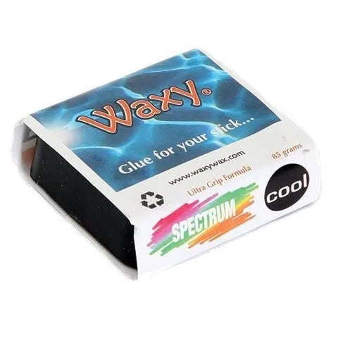Waxy Wax - Surfboard Wax - Multiple Colours - Cold and Cool Options Surfboard Wax 10 Over Surf Shop  Black COOL -14~19°c / 58~68°f 