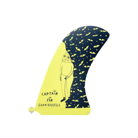 EVAN ROSSELL HAIRY FOOLS 10" Longboard Fin Longboard Fin Captain Fin Co 10" Yellow 