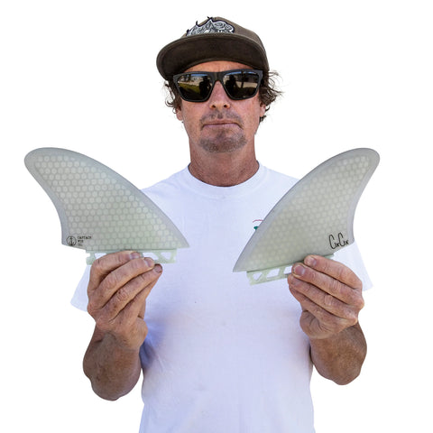 Christenson Twin Honeycomb Smoke Twin Fin - Futures - Surfboard Fin Surfboard Fins Captain Fin Co   