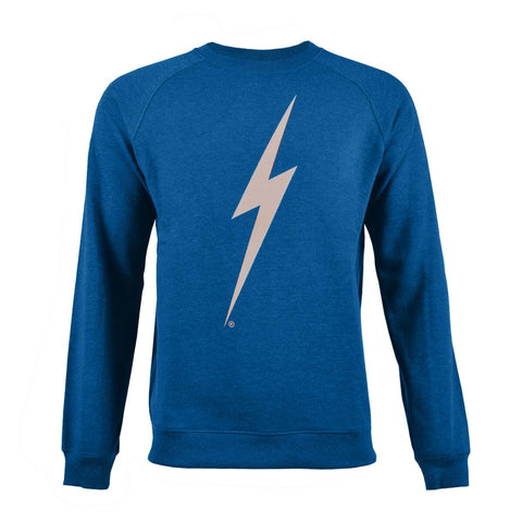 Forever Crew Sweatshirt - Lightning Bolt Surf Co Fleece Lightning Bolt True Blue Extra Small 