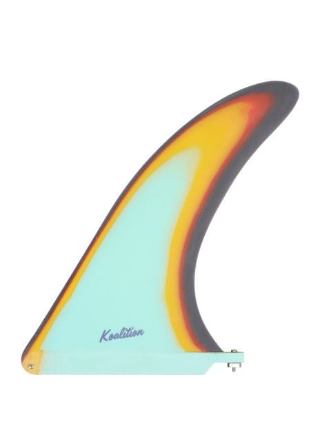 KOALITION INDY 7.5" LONGBOARD SINGLE FIN Longboard Fin Koalition Fins 7.5" White 