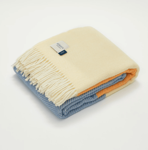 Orange Sunrise Wool Blanket - Atlantic Blankets Blankets Atlantic Blankets Standard 130 x 150cm  