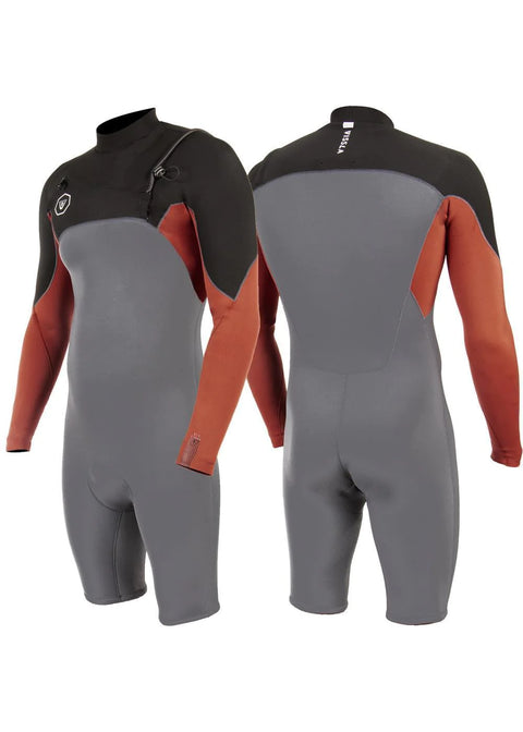 Vissla Mens Wetsuit / 2mm Thick / Model: 7 Seas Spring Long Sleeved / Rust Colour Wetsuits VISSLA Extra Large 2mm 