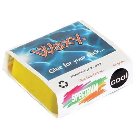 Waxy Wax - Surfboard Wax - Multiple Colours - Cold and Cool Options Surfboard Wax 10 Over Surf Shop  Yellow COOL -14~19°c / 58~68°f 